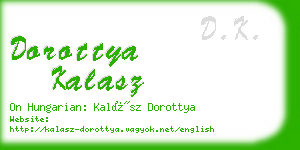 dorottya kalasz business card